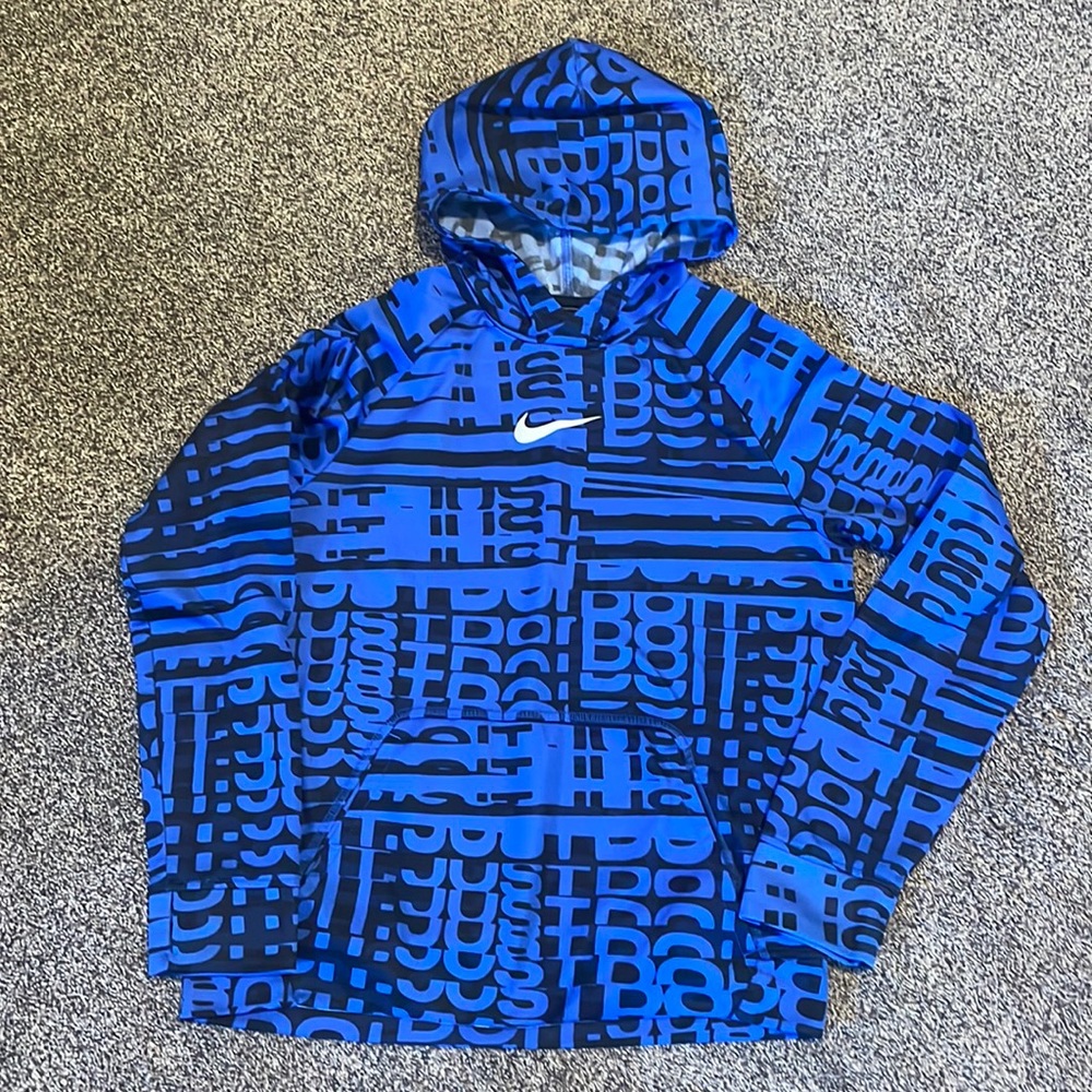Nike Dri-FIT blue and black sweatshirt